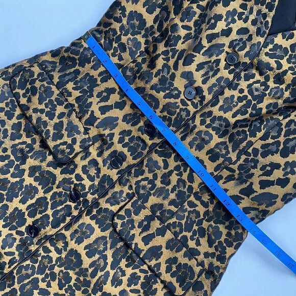 FRNCH Paris Adelphia Dress Button Down Jacquard Leopard Print Pockets NWT Size S - Picture 8 of 10